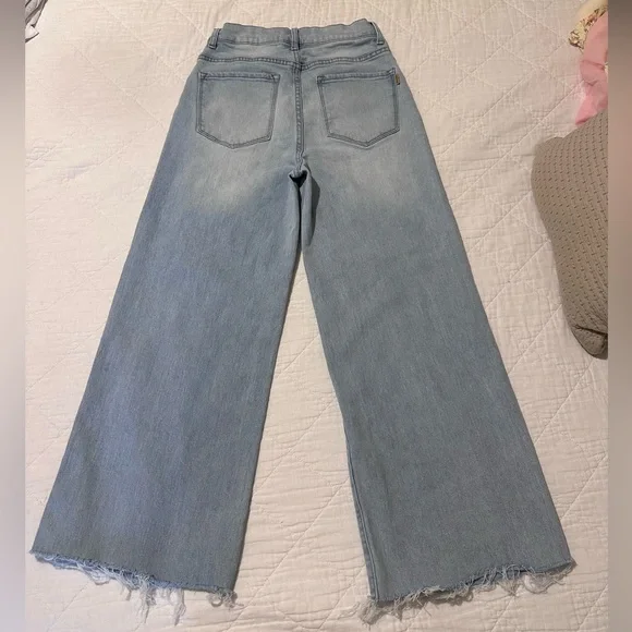 Vibrant Light Blue Flare Jeans - Picture 3 of 6